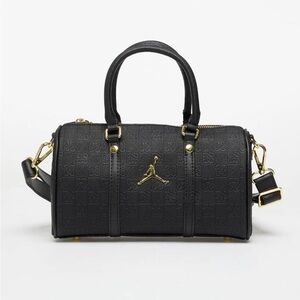 Nike Air Jordan Jumpman Monogram Mini Duffle Bag 3L Black Gold MA9169-K5X New
